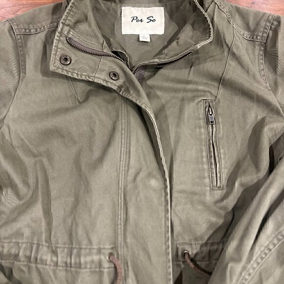 Per Se Army Green Anorak Jacket Size Large L NWOT - Picture 6 of 8